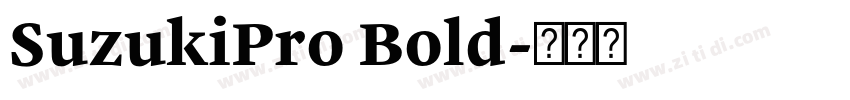 SuzukiPro Bold字体转换
